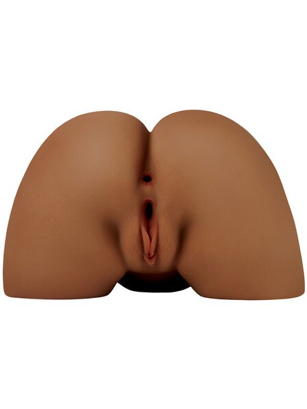 PDX Elite Vibrating Mega Masturbator Brown – premium male sex toy with textured sleeve and intense vibrations for solo play