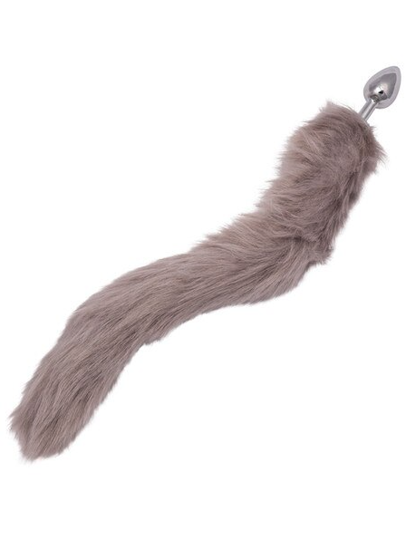 Running Wild tail in grey – versatile costume accessory for adult cosplay or intimate play