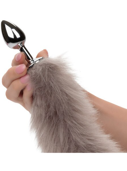 Grey Running Wild Tail – premium furry tail designed for erotic, playful, or fantasy scenarios
