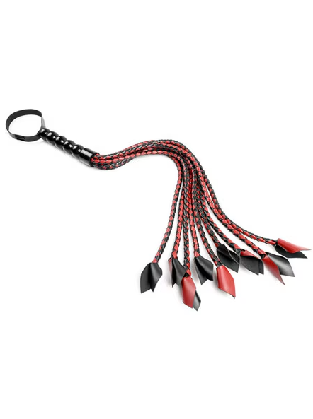 Saffron Braided Flogger – premium BDSM toy with braided tails for sensory and impact play