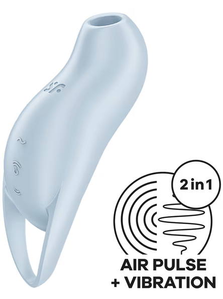Blue Satisfyer Pocket Pro 1 – portable, rechargeable clitoral stimulator for ultimate sexual satisfaction