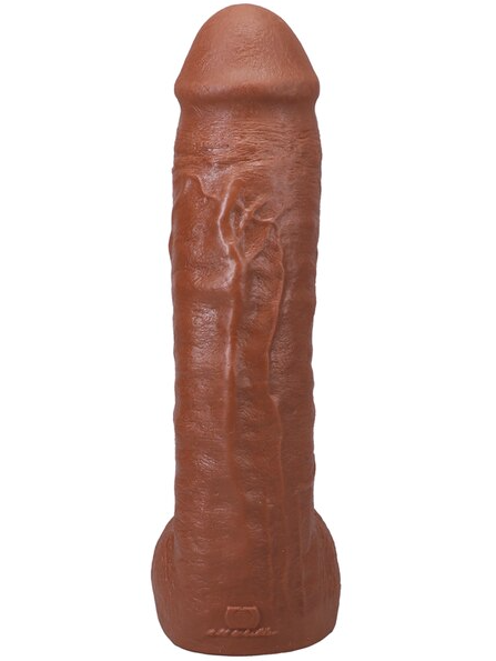 Caramel ULTRASKYN 12-inch Realistic Cock Hung – premium dildo with Vac-U-Lock suction cup for hands-free pleasure
