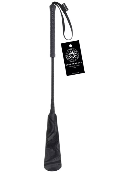 High-quality Velvet Noir Strike Crop for light impact and intimate roleplay