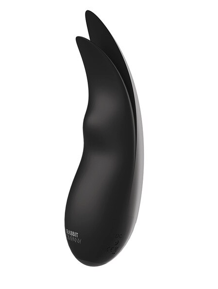 Power Rabbit Black – USB rechargeable dual-stimulation vibrator with fluttering clitoral tips and powerful shaft vibrations for solo or couples’ play