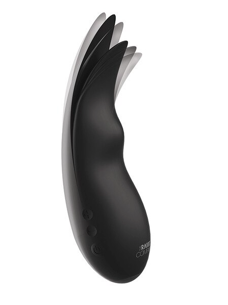 The Power Rabbit Black – ergonomic rabbit-style vibrator with rhythmic fluttering tips, 5 shaft speeds, and 6 clitoral patterns for intense pleasure