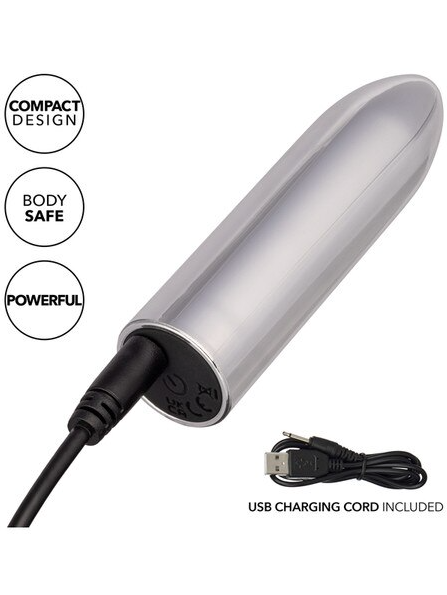 Turbo Buzz Classic Bullet Silver luxury personal vibrator for enhanced intimate pleasure