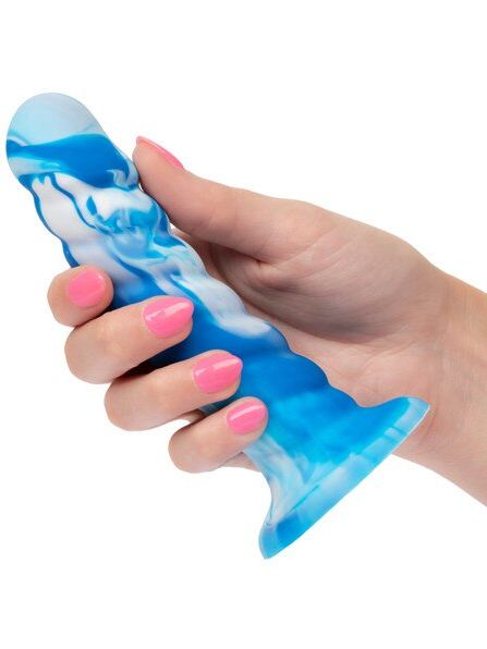 Twisted Ribbed Probe in blue – versatile anal toy by Twisted Love for solo or couples’ erotic play