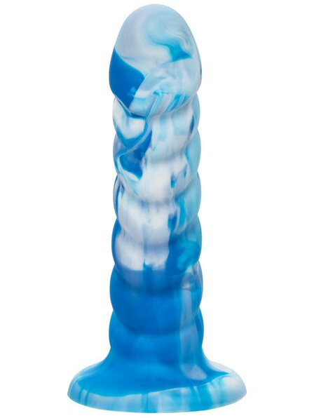 Twisted Ribbed Probe by Twisted Love – soft, flexible blue anal toy for sensual and intimate use