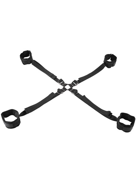 High-quality Velvet Noir Adjustable Hog Tie with cuffs for secure and comfortable bondage