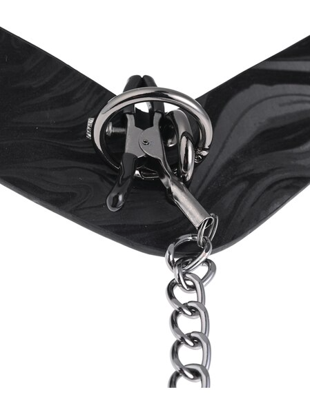 Velvet Noir BDSM Collar with detachable clamps for safe and pleasurable play